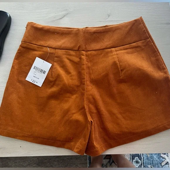 Forever 21 Cord Mini Skort Womens Mid Rise Pleated Skirt Juniors - Picture 4 of 6